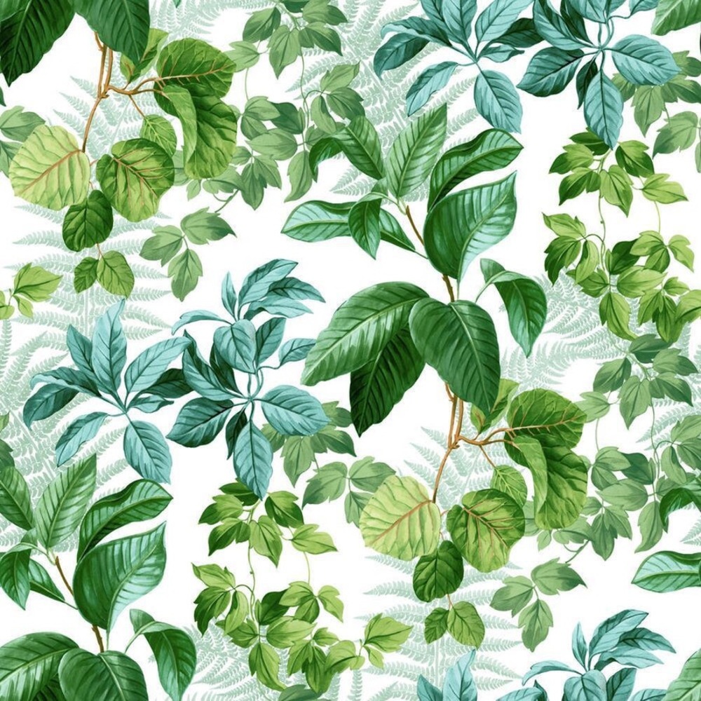 3 1/3 + New Rolls RAINFOREST LEAVES PEEL AND STICK WALLPAPER